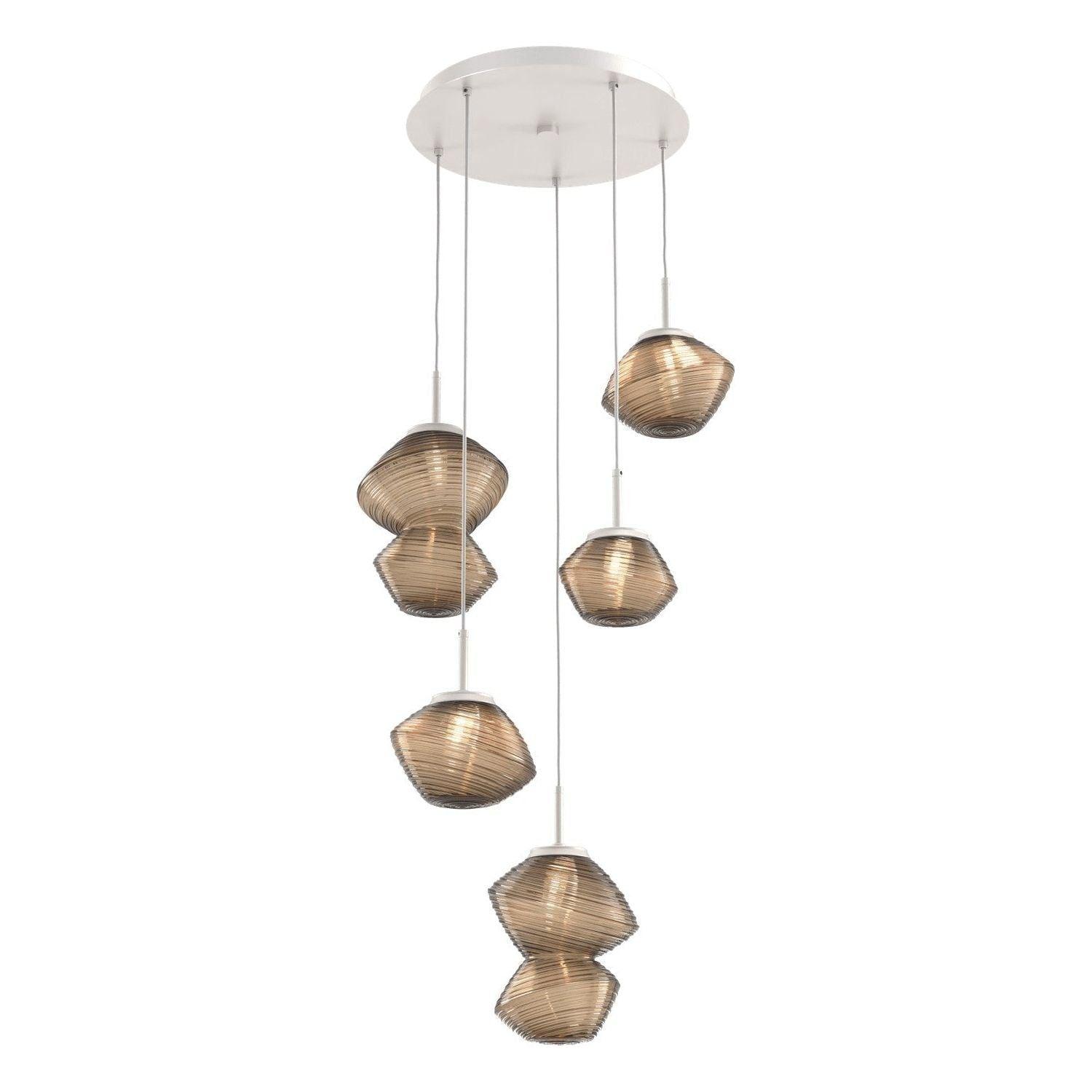 Hammerton Studio - Mesa 5 Light Multi-Light LED Pendant - CHB0089-05-BS-B-C01-L3 - Canada Light Shop