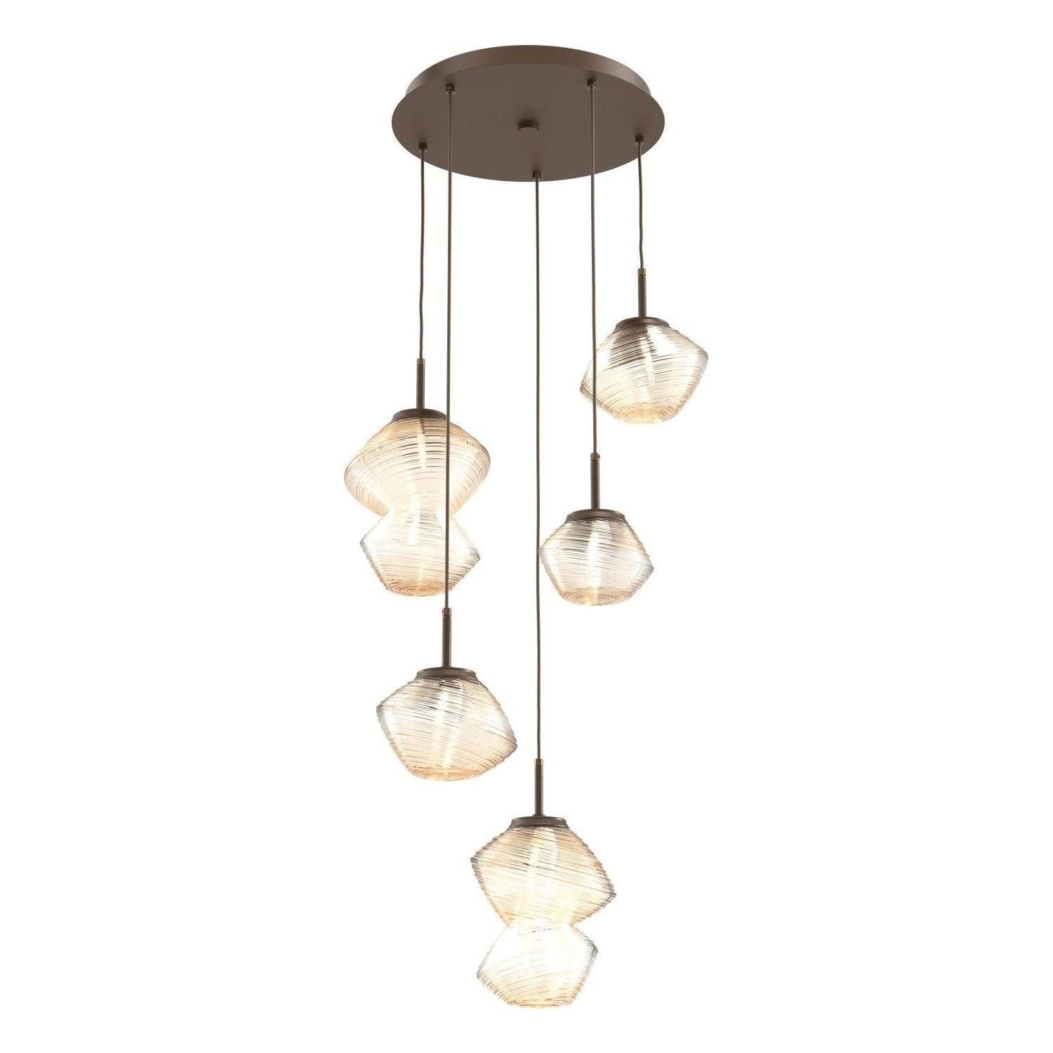 Hammerton Studio - Mesa 5 Light Multi-Light LED Pendant - CHB0089-05-FB-A-C01-L1 - Canada Light Shop