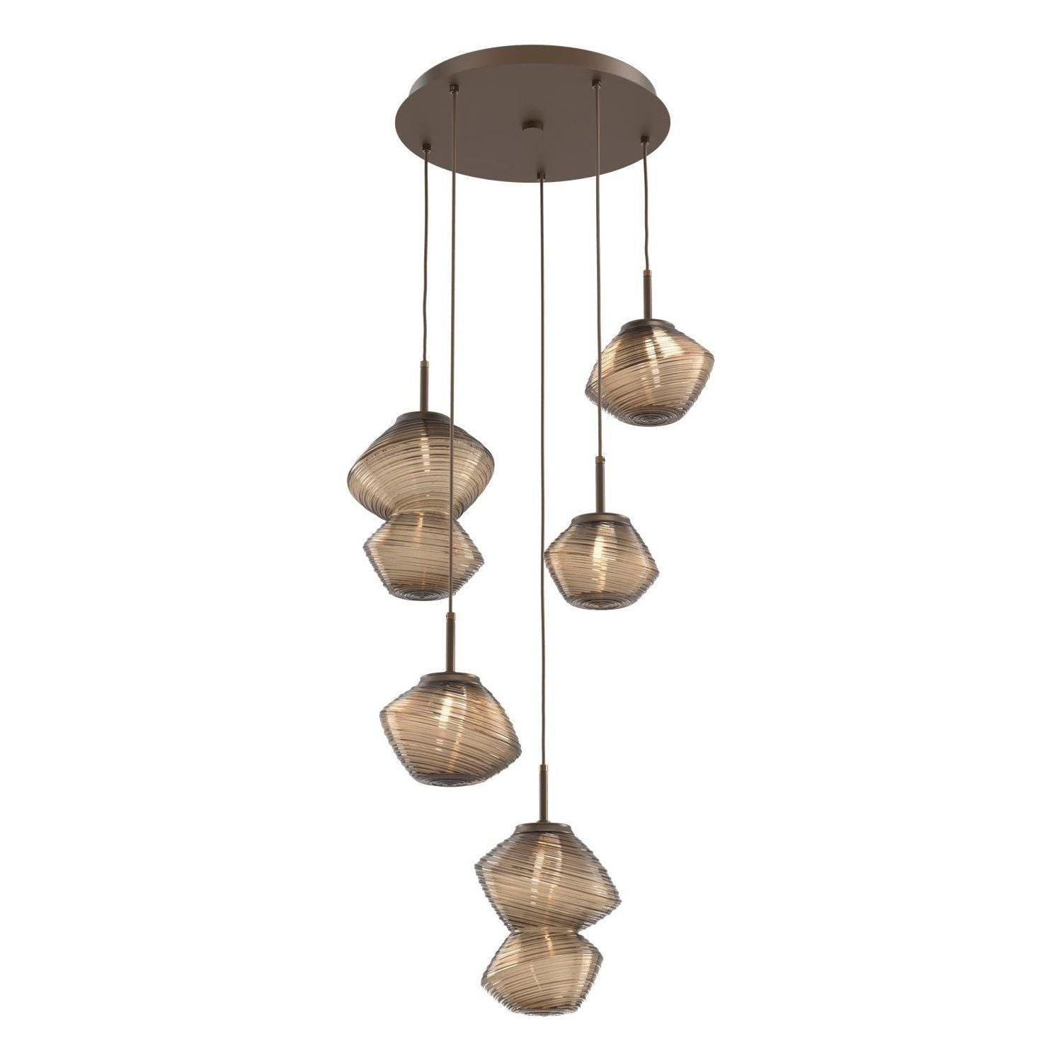 Hammerton Studio - Mesa 5 Light Multi-Light LED Pendant - CHB0089-05-FB-B-C01-L1 - Canada Light Shop