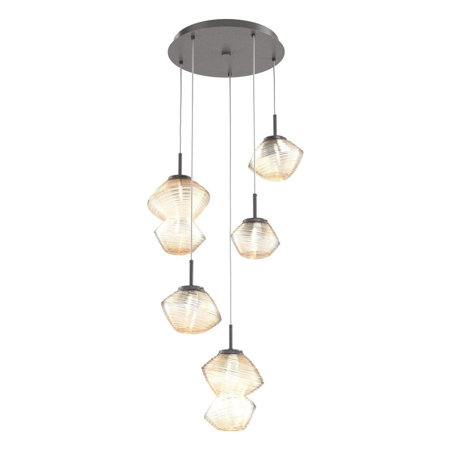 Hammerton Studio - Mesa 5 Light Multi-Light LED Pendant - CHB0089-05-GP-A-C01-L1 - Canada Light Shop