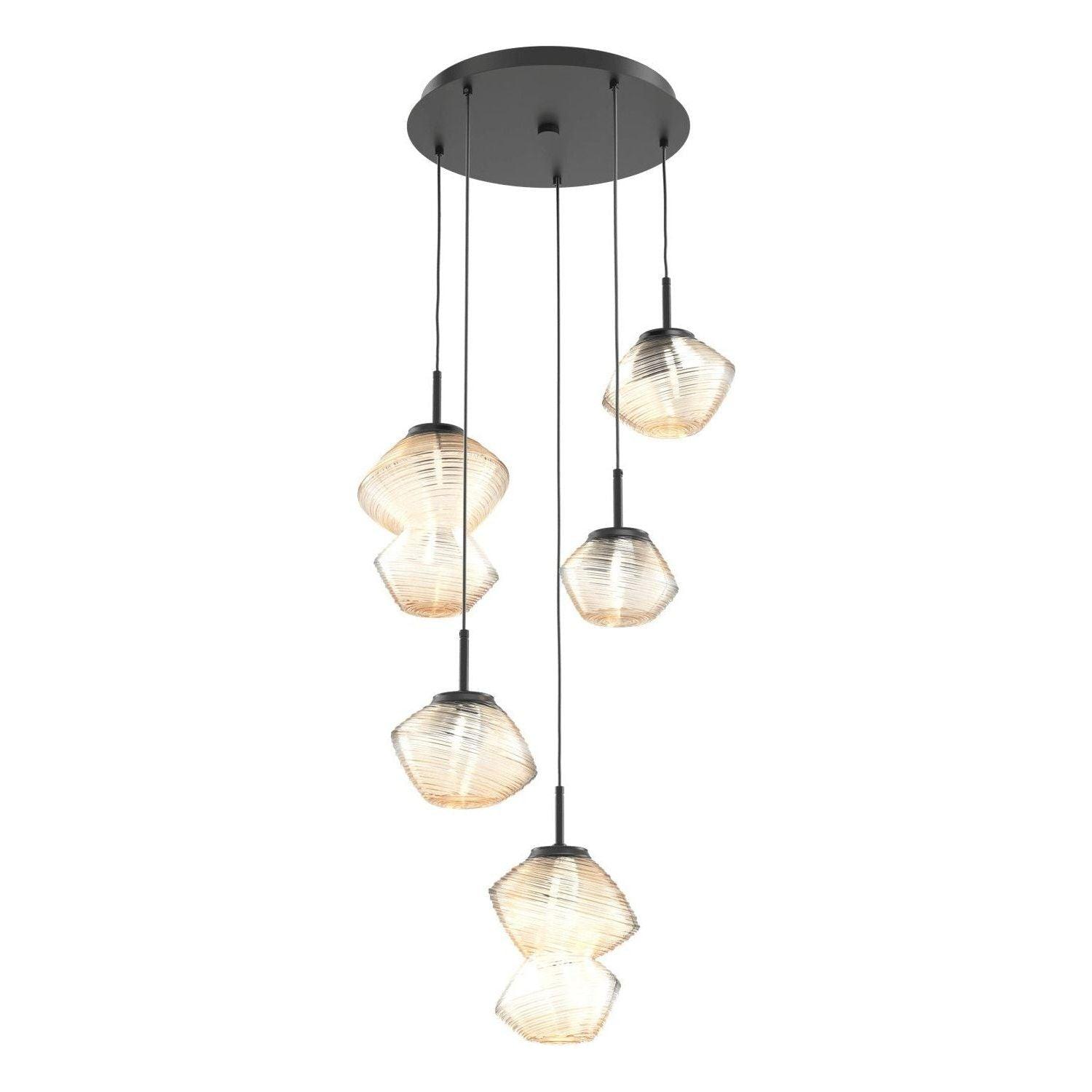 Hammerton Studio - Mesa 5 Light Multi-Light LED Pendant - CHB0089-05-MB-A-C01-L3 - Canada Light Shop