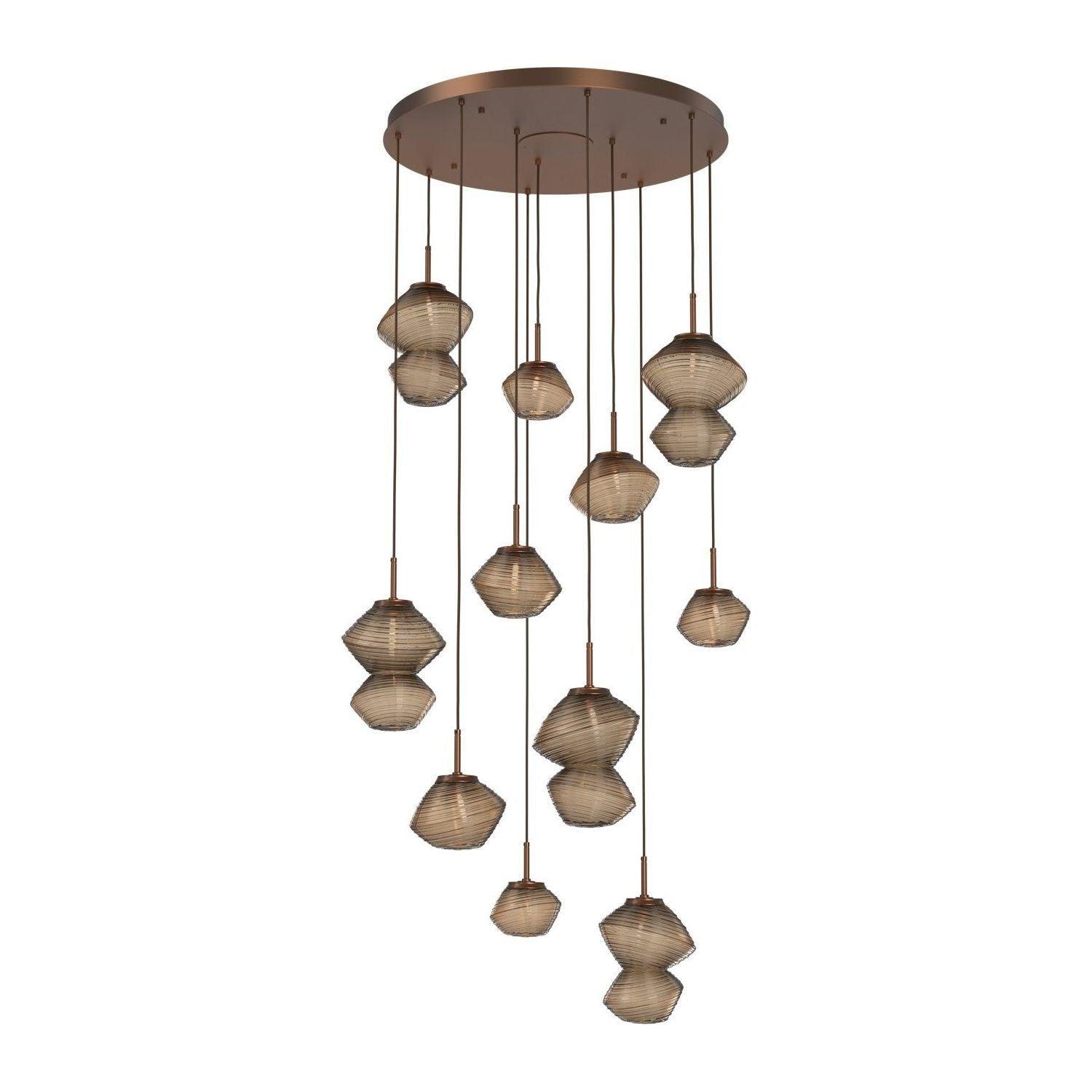 Hammerton Studio - Mesa 11 Light Multi-Light LED Pendant - CHB0089-11-BB-B-C01-L3 - Canada Light Shop