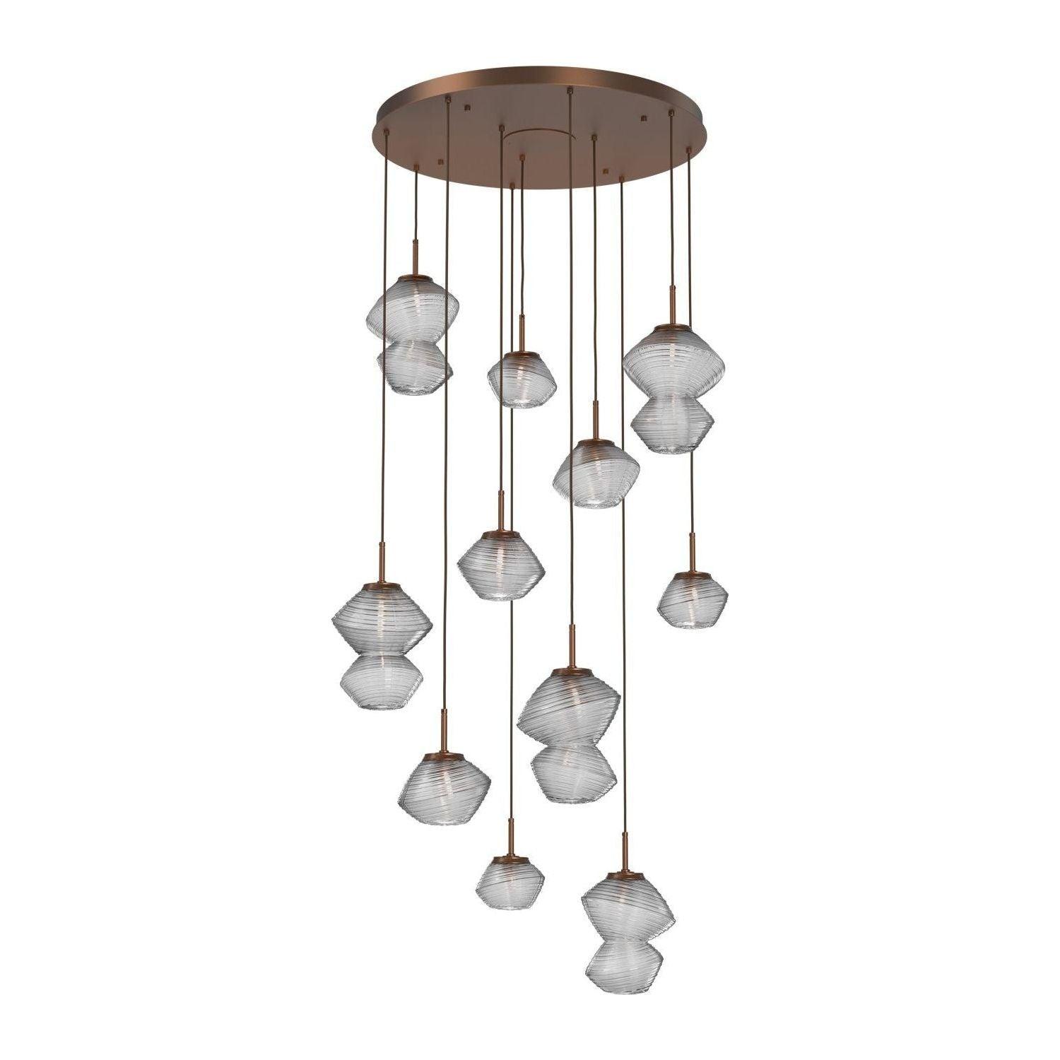 Hammerton Studio - Mesa 11 Light Multi-Light LED Pendant - CHB0089-11-BB-C-C01-L3 - Canada Light Shop