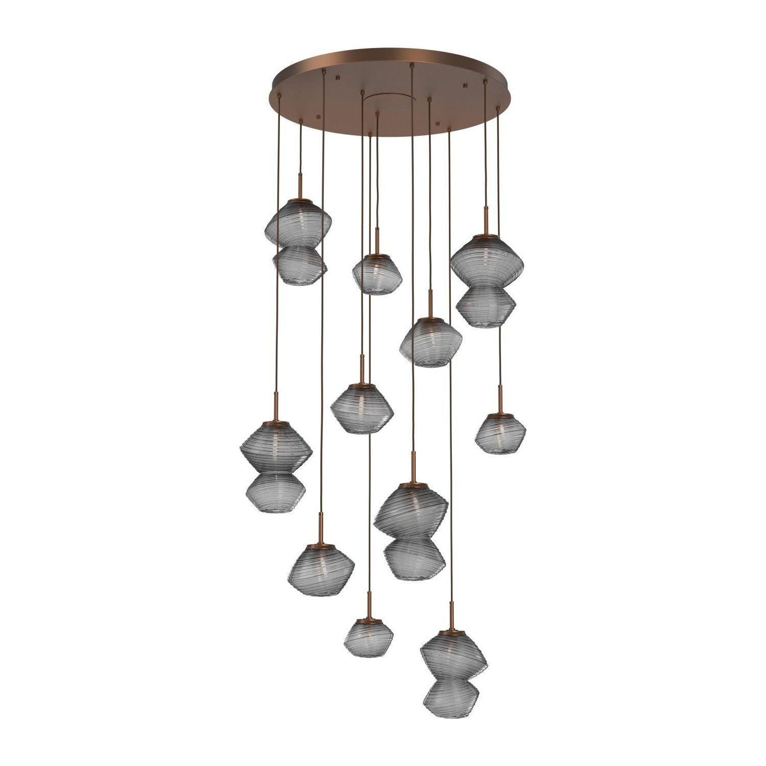 Hammerton Studio - Mesa 11 Light Multi-Light LED Pendant - CHB0089-11-BB-S-C01-L1 - Canada Light Shop