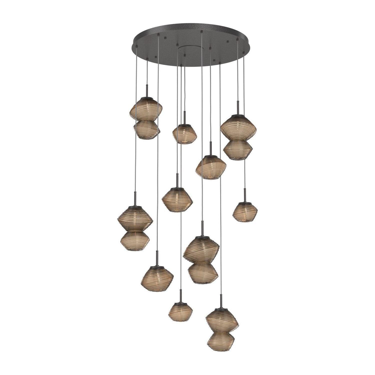 Hammerton Studio - Mesa 11 Light Multi-Light LED Pendant - CHB0089-11-GP-B-C01-L1 - Canada Light Shop