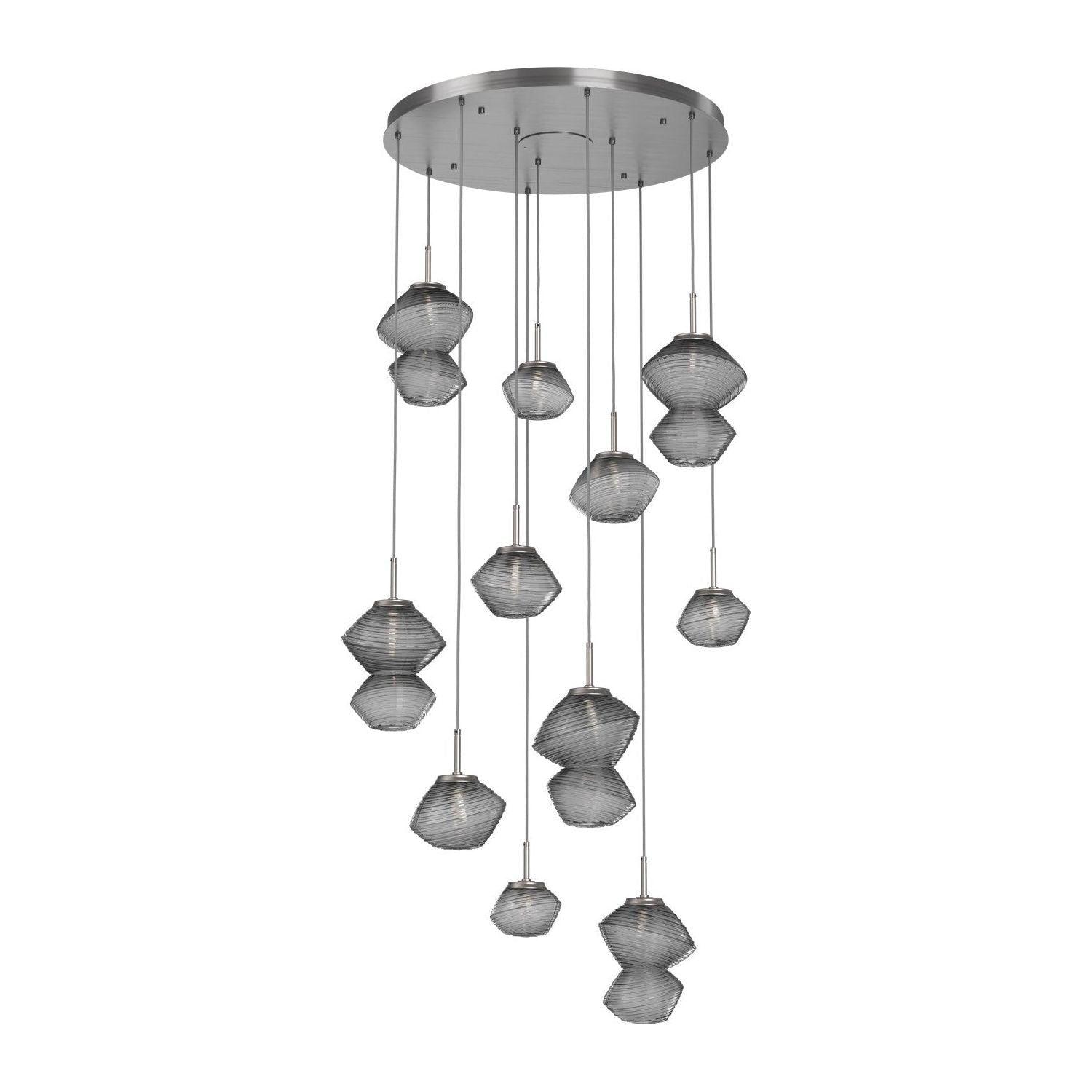 Hammerton Studio - Mesa 11 Light Multi-Light LED Pendant - CHB0089-11-SN-S-C01-L3 - Canada Light Shop