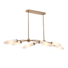 Kalco - 520661WB - Six Light Island Pendant - Crest - Winter Brass