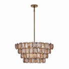 Kalco - 524655PWB - Eight Light Pendant - Uroko - Polished Winter Brass