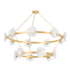 Corbett Lighting Canada - 485-62-VGL - LED Chandelier - Almandine - Vintage Gold Leaf