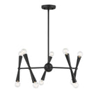Meridian M100128MBK Ten Light Chandelier in Matte Black