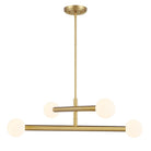 Meridian M100133NB LED Chandelier in Natural Brass