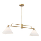 Meridian M100136NB Two Light Chandelier in Natural Brass