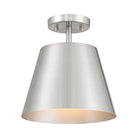 Meridian M60076BN One Light Semi-Flush Mount in Brushed Nickel