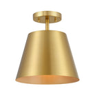 Meridian M60076NB One Light Semi-Flush Mount in Natural Brass