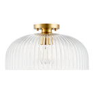 Meridian M60080NB One Light Semi-Flush Mount in Natural Brass