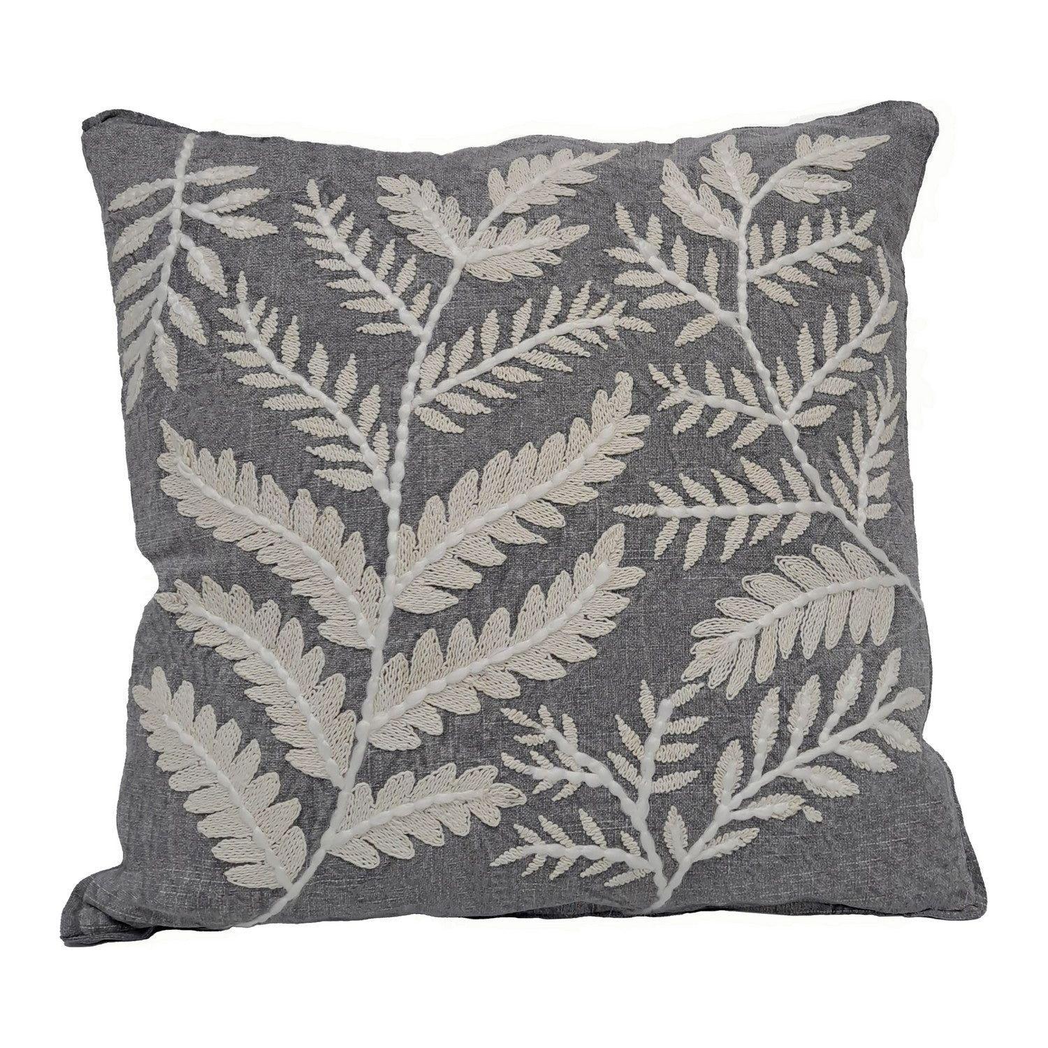 ELK Home - Embroidered Fern Pillow - HVT0897-9981 - Canada Light Shop