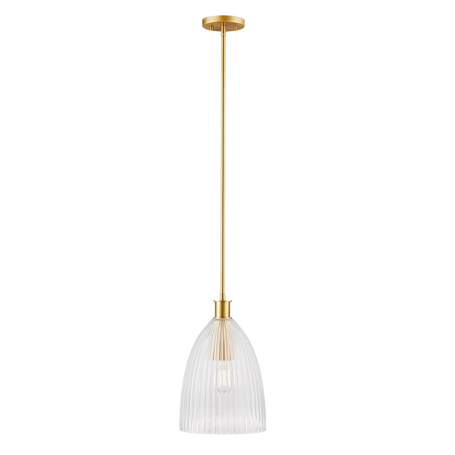 Meridian M7051NB One Light Pendant in Natural Brass