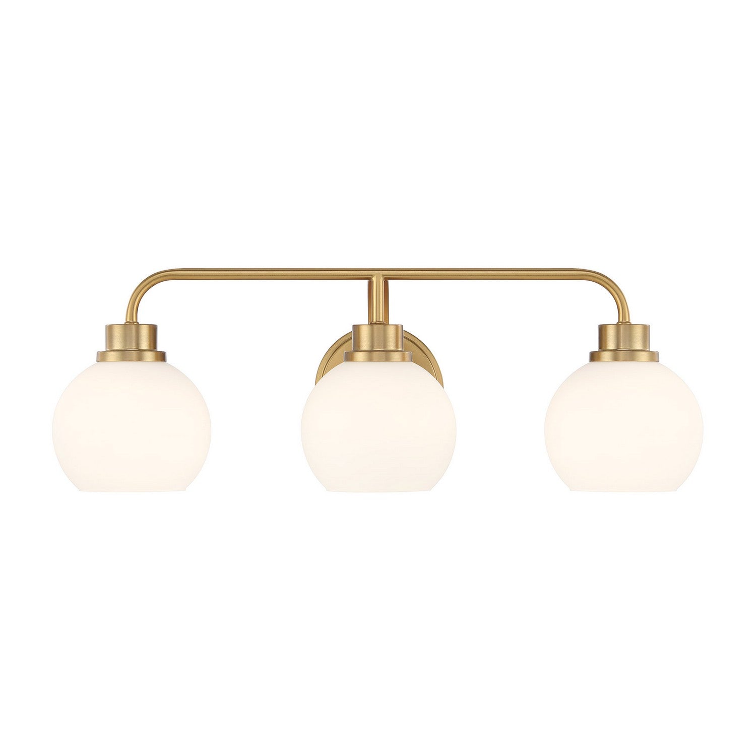 Meridian M80081NB Three Light Bathroom Vanity in Natural Brass