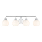 Meridian M80082CH Four Light Bathroom Vanity in Chrome