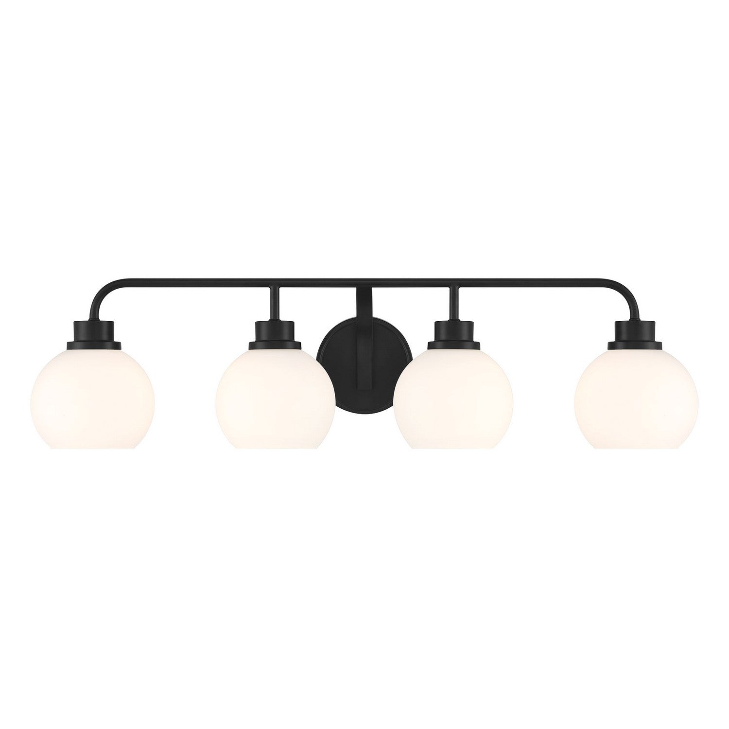 Meridian M80082MBK Four Light Bathroom Vanity in Matte Black