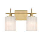 Meridian M80083NB Two Light Bathroom Vanity in Natural Brass