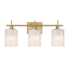 Meridian M80084NB Three Light Bathroom Vanity in Natural Brass