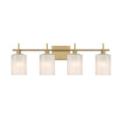 Meridian M80085NB Four Light Bathroom Vanity in Natural Brass