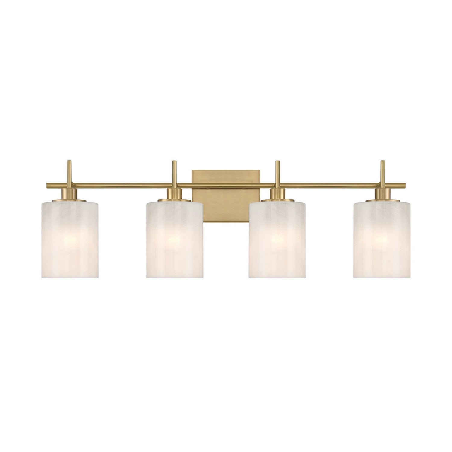 Meridian M80085NB Four Light Bathroom Vanity in Natural Brass