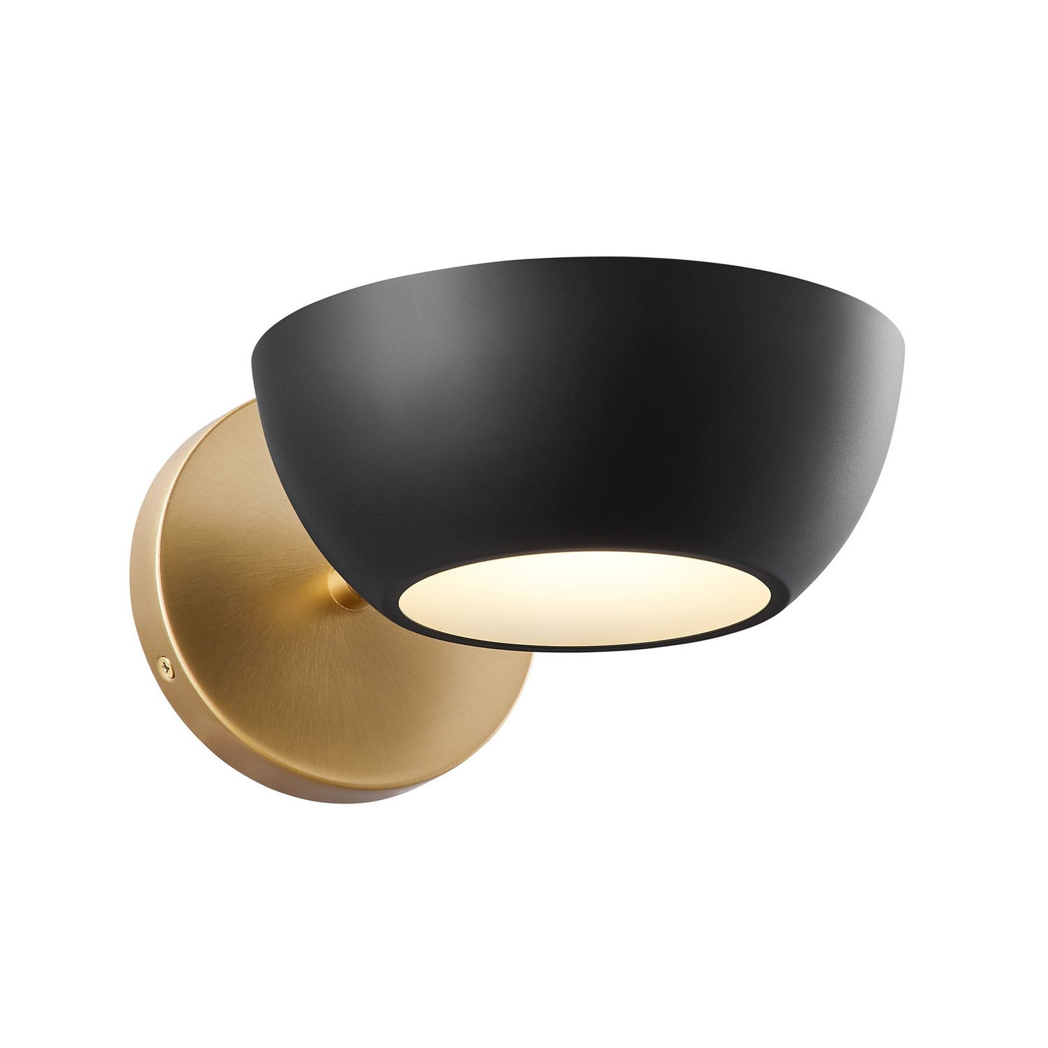 Meridian M90113MBKNB One Light Wall Sconce in Matte Black and Natural Brass