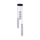 Kalco - 522053MB - Three Light Pendant - Pearls - Matte Black