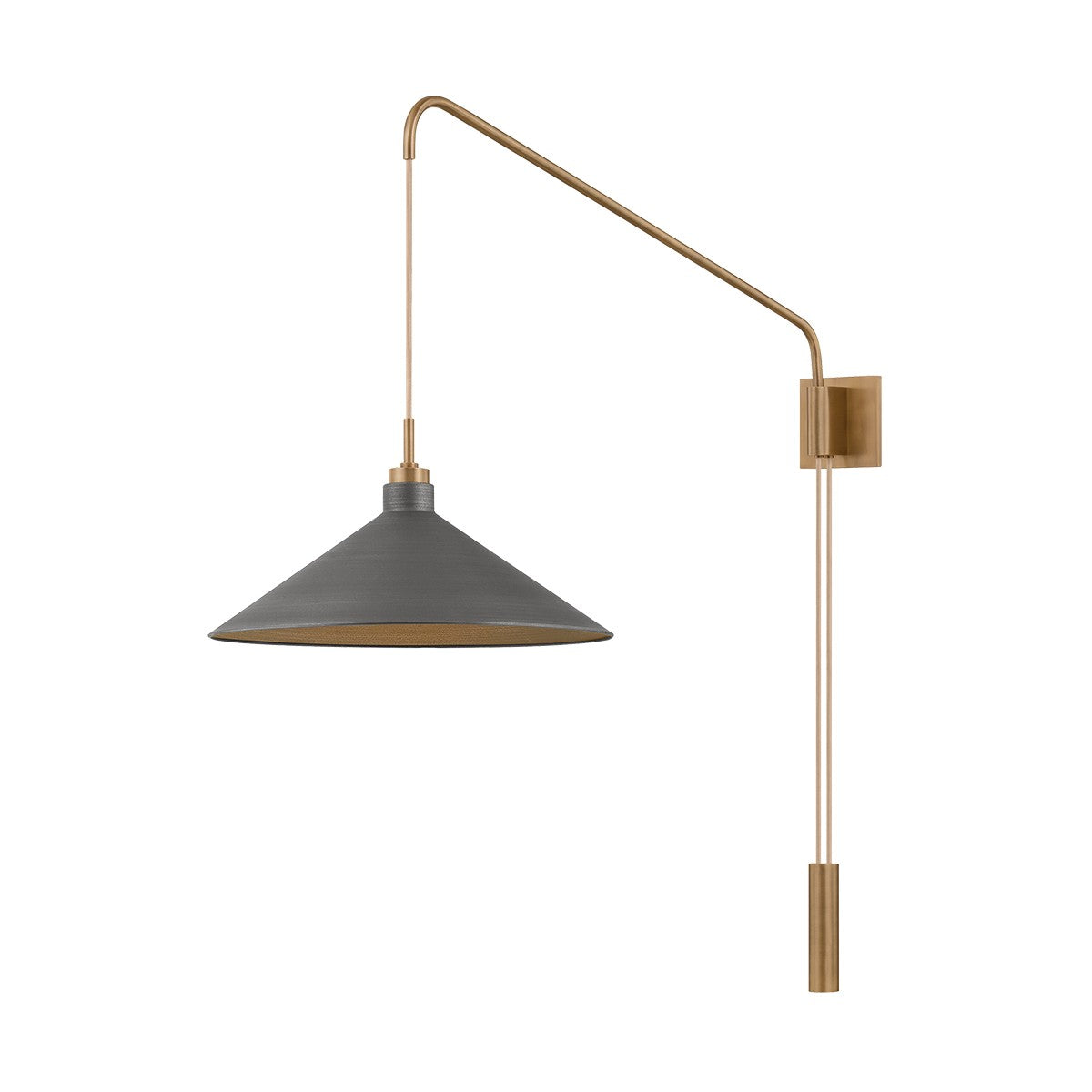 Troy Lighting Canada - B2936-PBR/GRA - One Light Wall Sconce - Conor - Patina Brass And Graphite