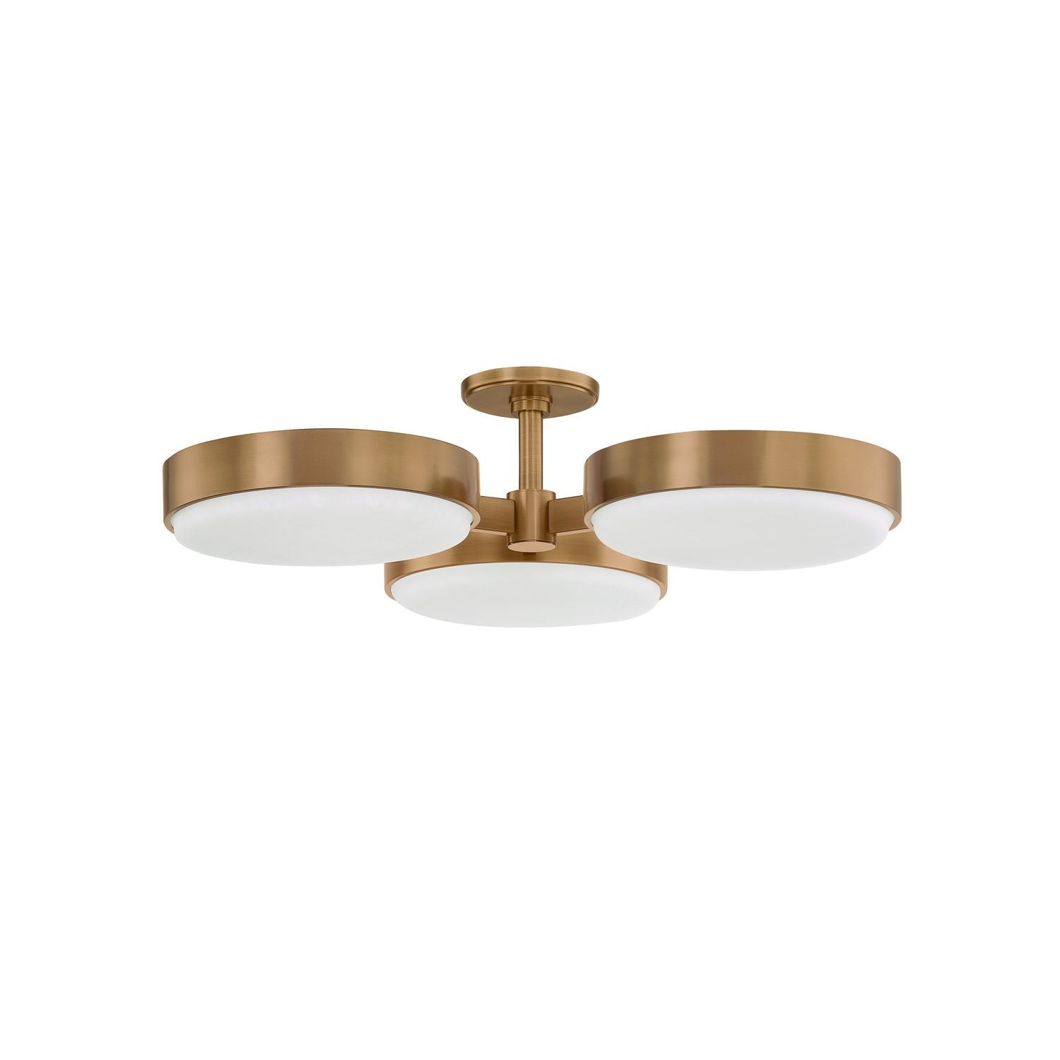 Troy Lighting Canada - C1330-PBR - Three Light Semi Flush Mount - Rory - Patina Brass