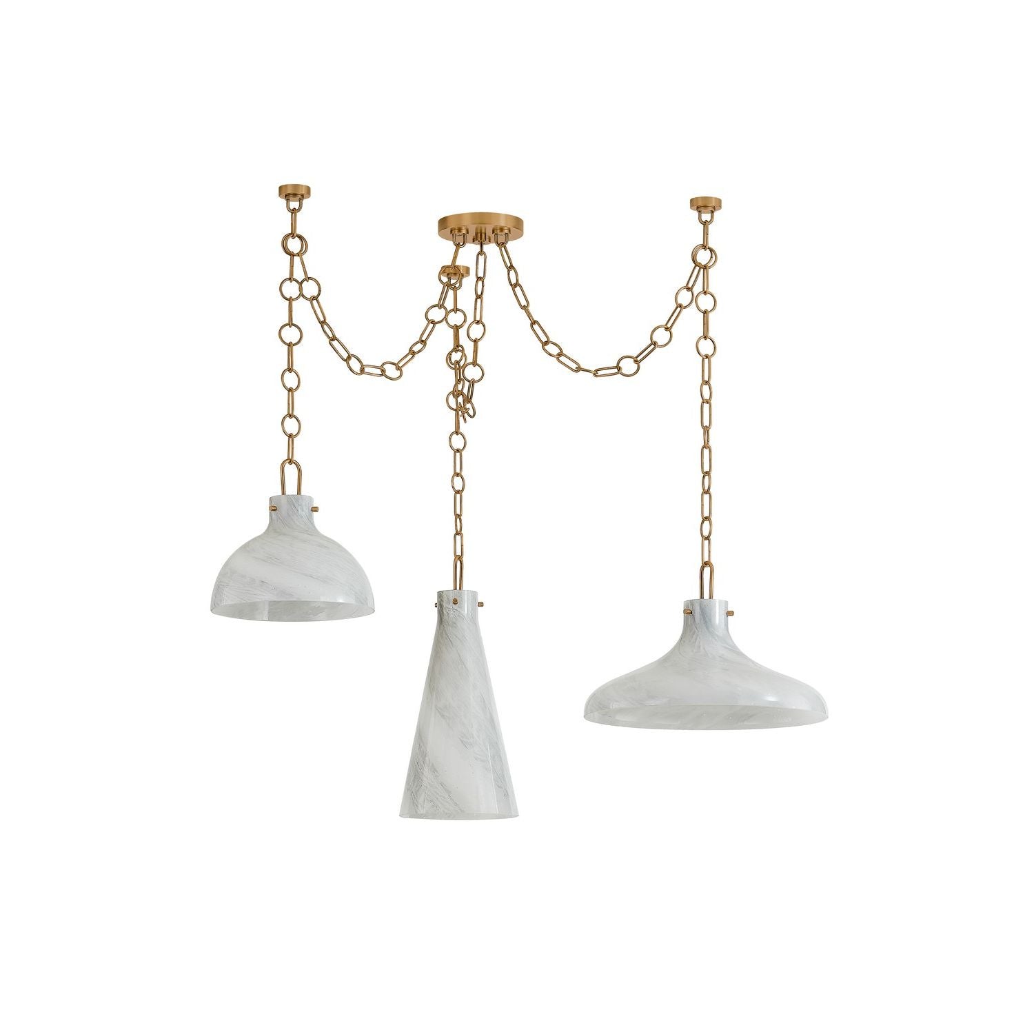 Troy Lighting Canada - F1242-PBR - Three Light Chandelier - Joaquin - Patina Brass