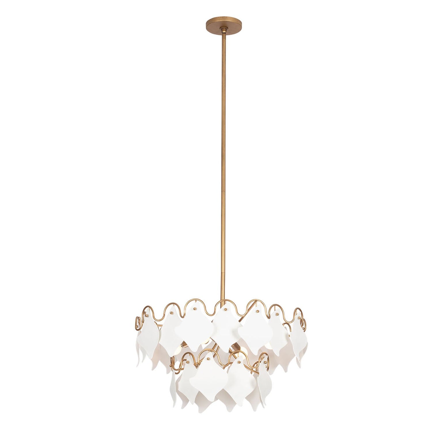 Kalco - 525145MG - Four Light Semi Flush Mount - MANTA - Modern Gold