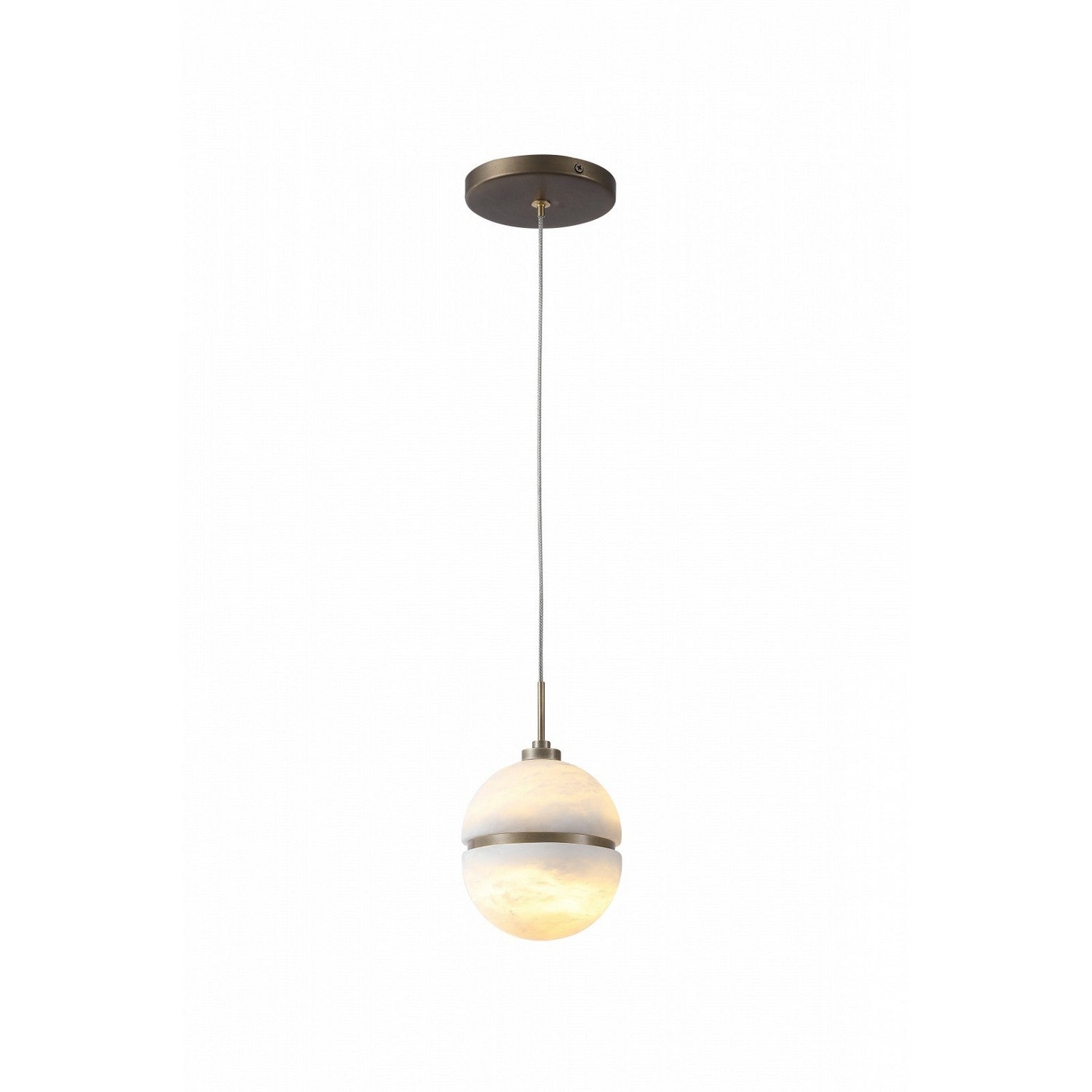 Avenue Lighting - HF2900-AB - One Light Pendant - Sedona - Alabaster / Aged Brass