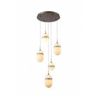 Avenue Lighting - HF2905-AB - Five Light Pendant - Sedona - Alabaster / Aged Brass