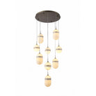 Avenue Lighting - HF2909-AB - Nine Light Pendant - Sedona - Alabaster / Aged Brass