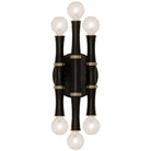 Robert Abbey - OS75 - Six Light Wall Sconce - Kane - Obsidian w/Modern Brass