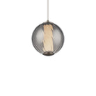 Modern Forms Canada - PD-32507-40-SM/BO - LED Mini Pendant - Swirly - Smoke Glass/Brushed Nickel
