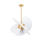 Kalco - 522154BGLW - Four Light Pendant - Rotary - Bright Gold Leaf + White