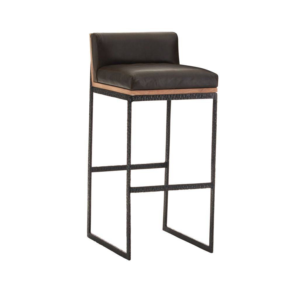 Arteriors - 2094 - Bar Stool - Marmont - Graphite Leather