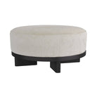 Arteriors - FOI10 - Ottoman - Aurora - White Hair on Hide