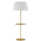 Dainolite Canada - GTC-R641F-AGB-WH - One Light Floor Lamp - Gretchen - Aged Brass