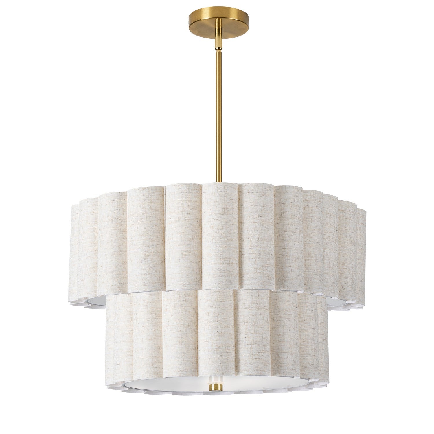 Dainolite Canada - PCA-224P-AGB-FX - Four Light Pendant - Pacifica - Flax