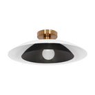 Dainolite Canada - PIM-171SF-MW-MB - One Light Semi-Flush Mount - Pima - Matte White & Matte Black
