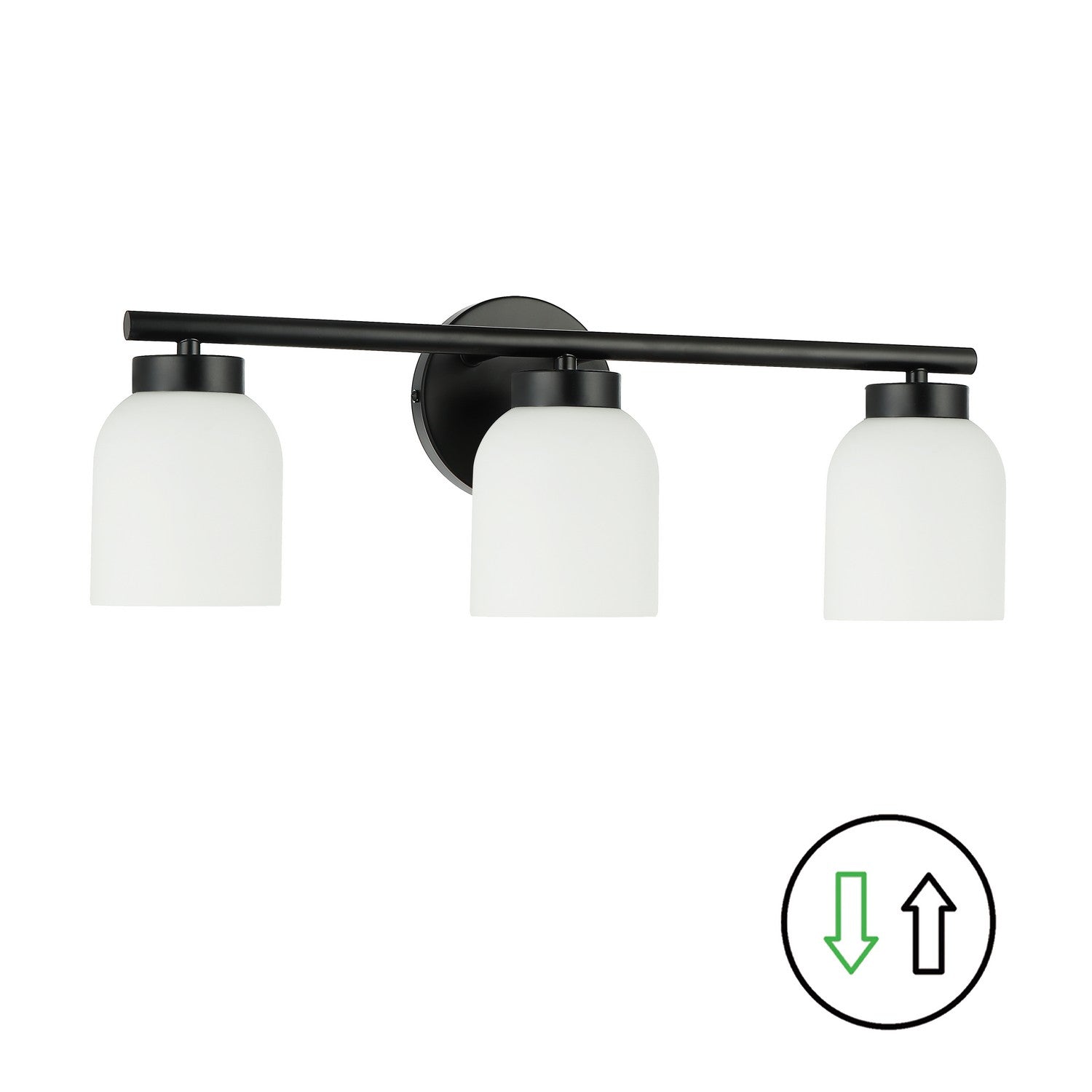 Dainolite Canada - VND-213W-MB - Three Light Vanity - Vonda - Matte Black