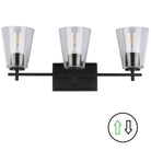 Dainolite Canada - WND-233W-MB - Three Light Vanity - Wenda - Clear