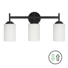 Dainolite Canada - WYN-223W-MB - Three Light Vanity - Wynona - Opal White