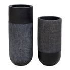 Uttermost - 17122 - Vases, Set/2 - Woven Shadow - Black Terracotta