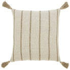 Renwil Canada - PWFL1436 - Pillow - Truden - Natural Linen / Dark Brown Linen Stripe